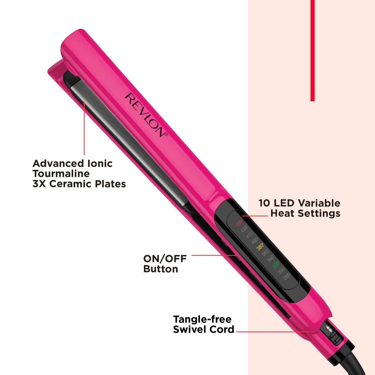 Revlon Smooth Brilliance Ceramic Hair Flat Iron | Smooth Glide and Ultra-Sleek Sylas, (1 in) Beauty & Personal Care REVLON