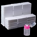 1000 Pcs Gel Nail Polish Remover, Lint Free Nail Wipes Cotton Pad with a Pump Dispenser Bottle Disposable Nail Polish Remover for Soak Off UV Gel Beauty & Personal Care JIASHENG