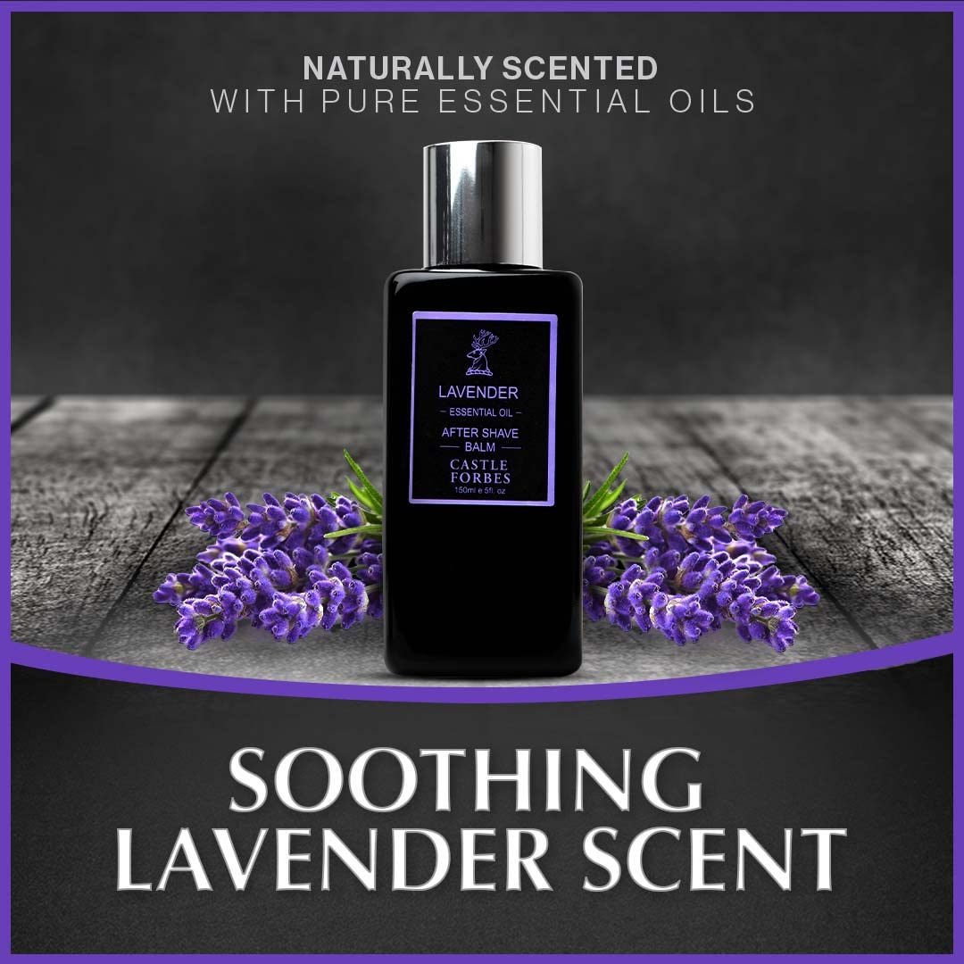 Castle Forbes Lavender Aftershave Balm For Men, 5 fl.oz. - Moisturizing After Shave Lotion w/Essential Oils - Soothing & Refreshing Face Balm Beauty and Personal Care Castle Forbes