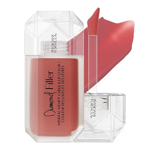 Physicians Formula Mineral Wear®Diamond Filler Cheek & Lip Color, Serum-to-Cream Multi-Use Liquid Blush Formula, Plumps & Smooths for Fuller Looking Beauty & Personal Care Physicians Formula