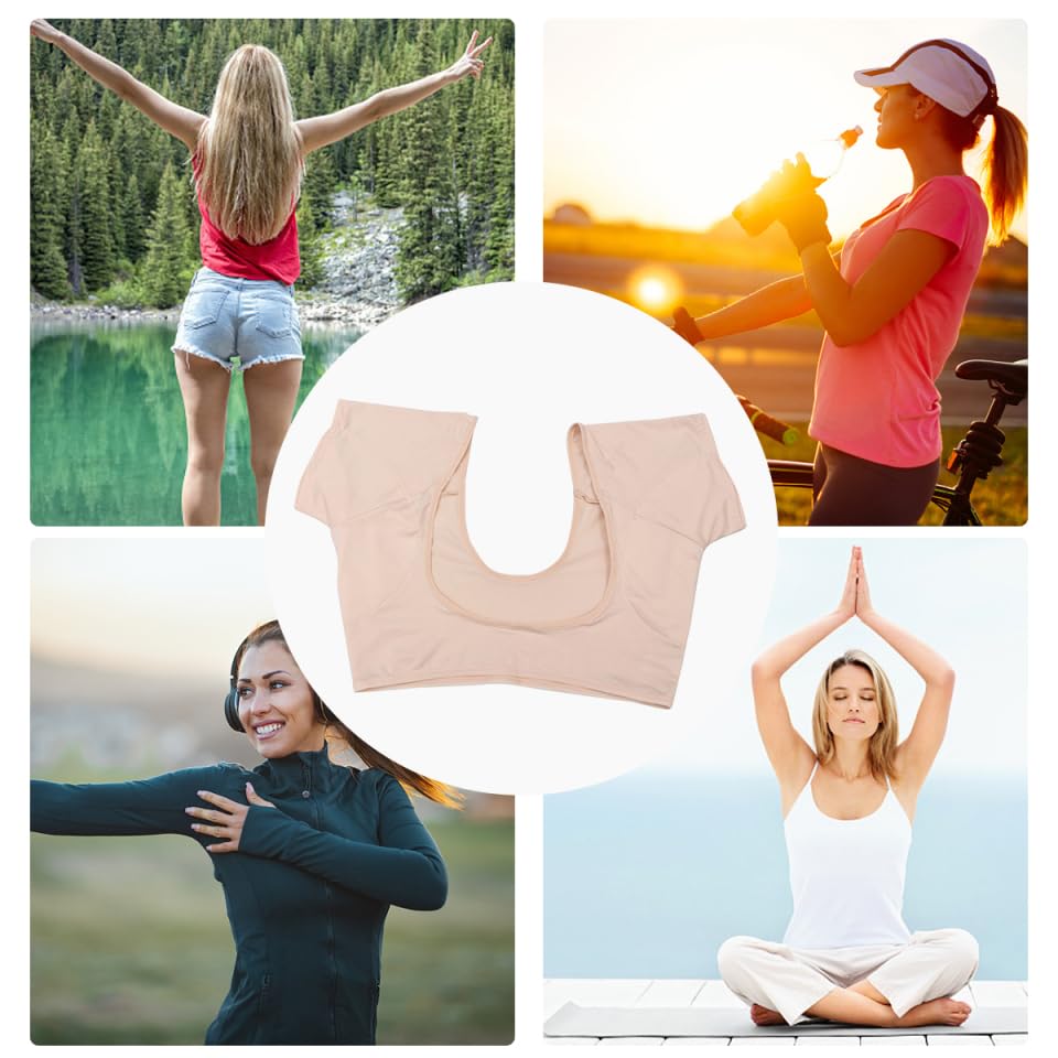 ARTIBETTER Women's Underarm Sweat Vest Guard, Washable Shield for Ladies (M) - Yellow Beauty and Personal Care ARTIBETTER