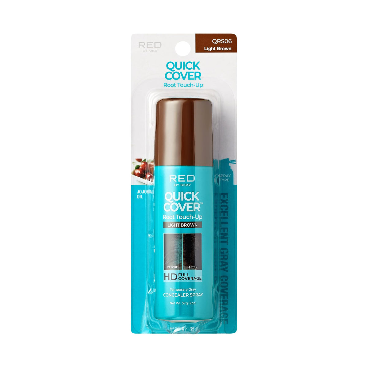 Red by Kiss Quick Cover Root Touch-Up Spray, Waterproof & Smudge-Proof Gray Coverage, Quick-Dry Formula with Jojoba Oil, Lightweight & Travel-Friendly Beauty & Personal Care Red by Kiss