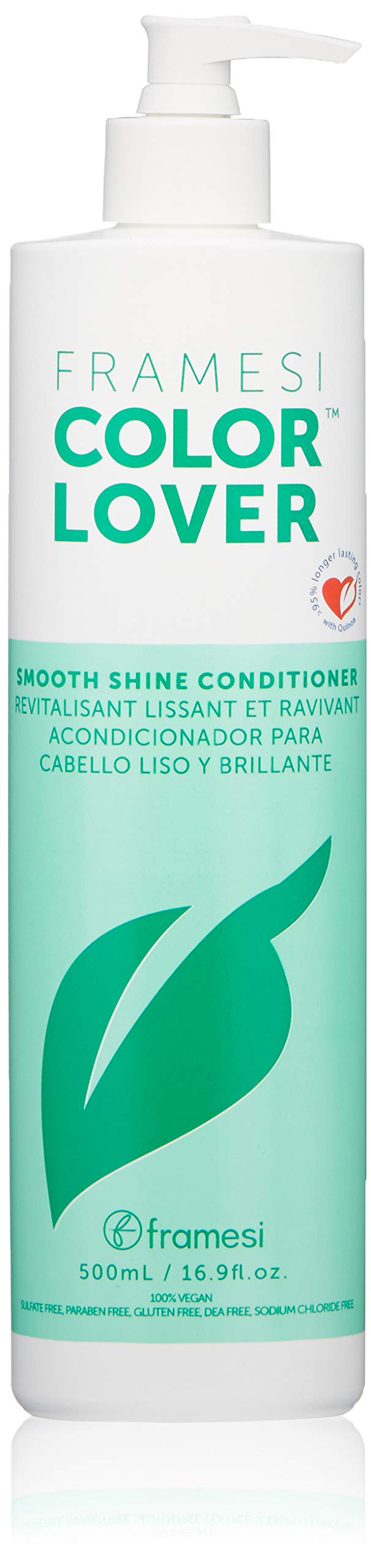 FRAMESI Color Lover Smooth Shine Conditioner, 16.9 fl oz, Sulfate Free Conditioner with Coconut Oil and Quinoa, Color Treated Hair Beauty & Personal Care FRAMESI
