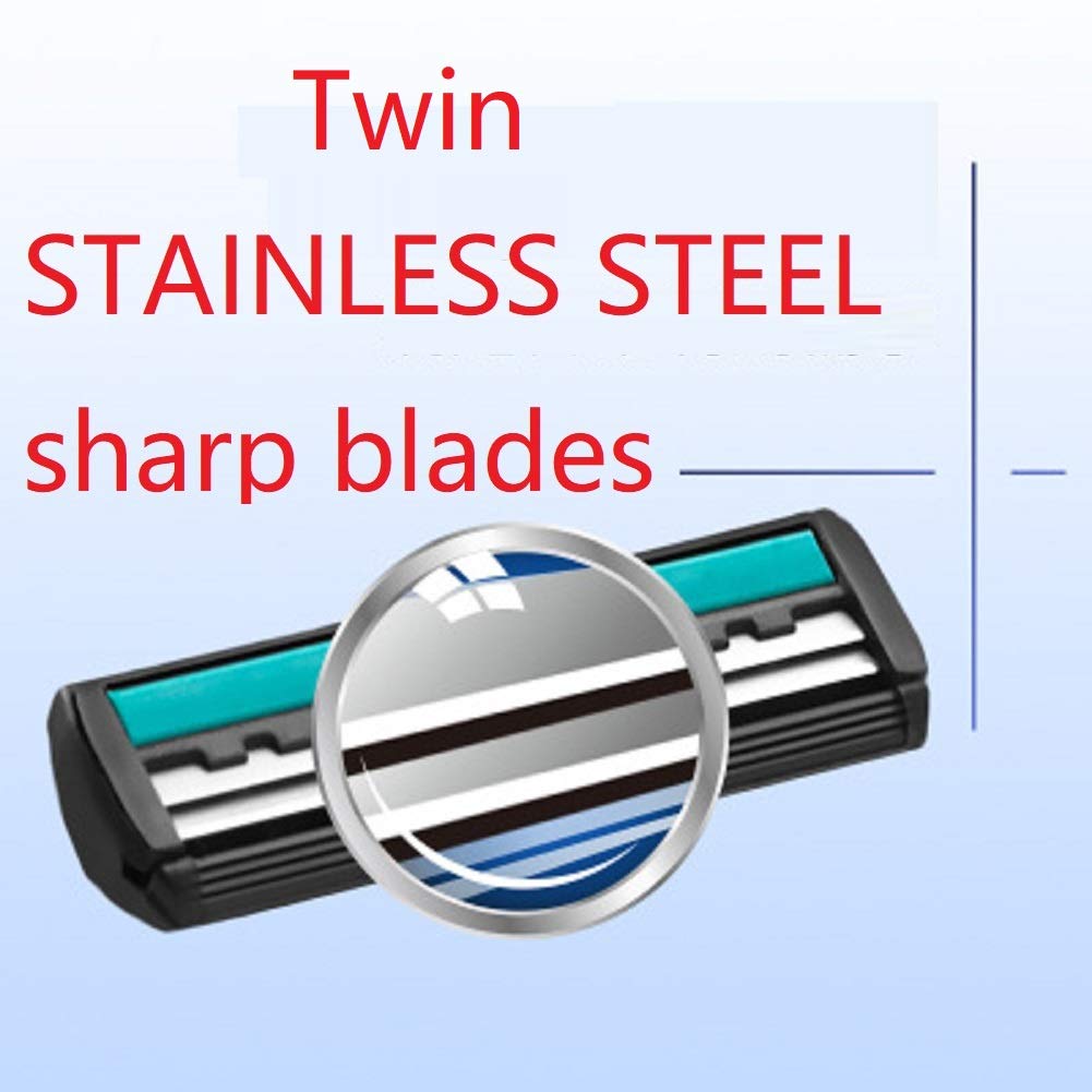 Twin Blade Disposable Razors,Stainless Steel Blade Individually Wrapped Razors Bulk,Manual Razors with Clear Safety Cap Beauty and Personal Care Ttarxug