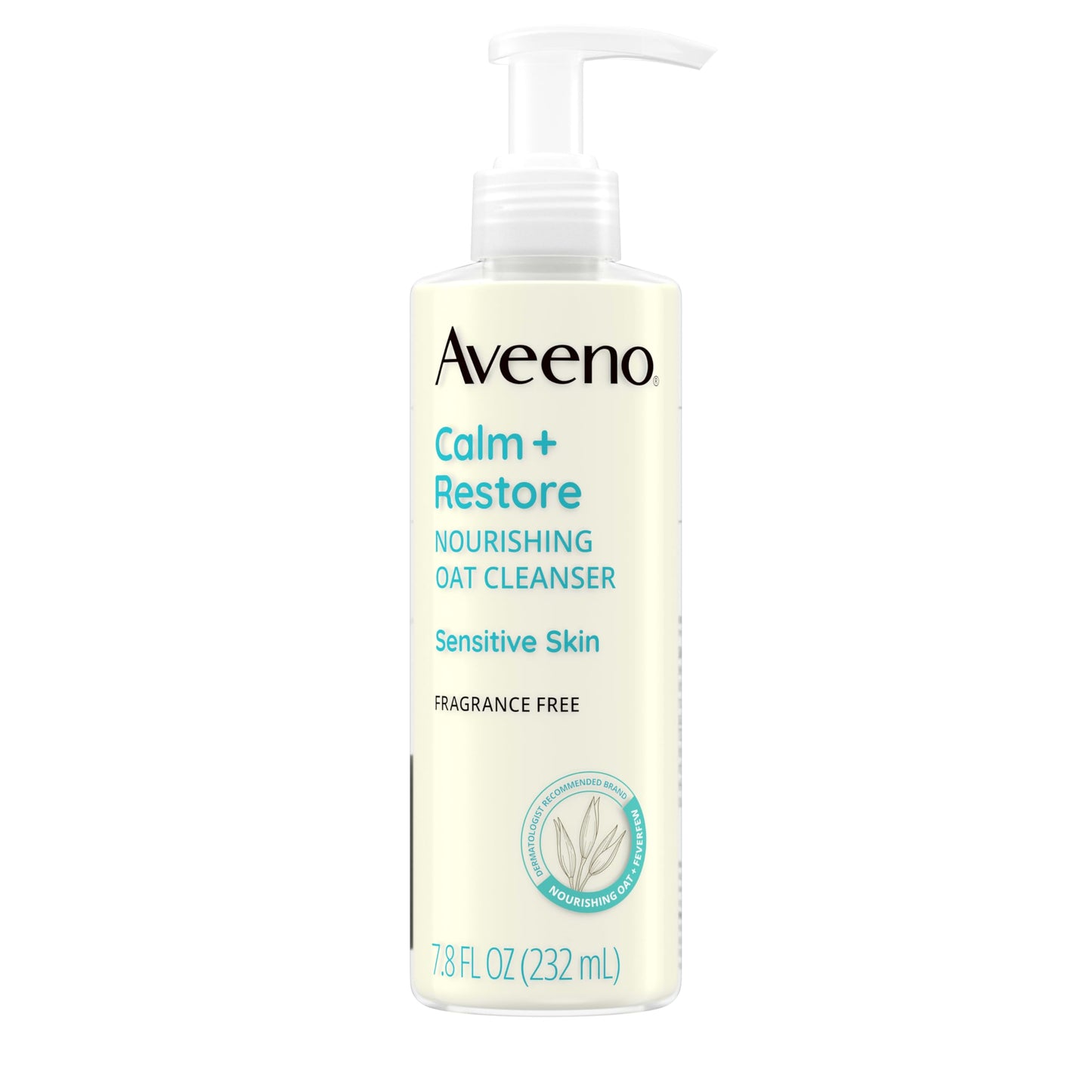 Aveeno Calm + Restore Facial Cleanser for Sensitive Skin, Hydrating Gentle Milky Face Cleanser with Nourishing Oat and Feverfew, Hypoallergenic Beauty & Personal Care Aveeno
