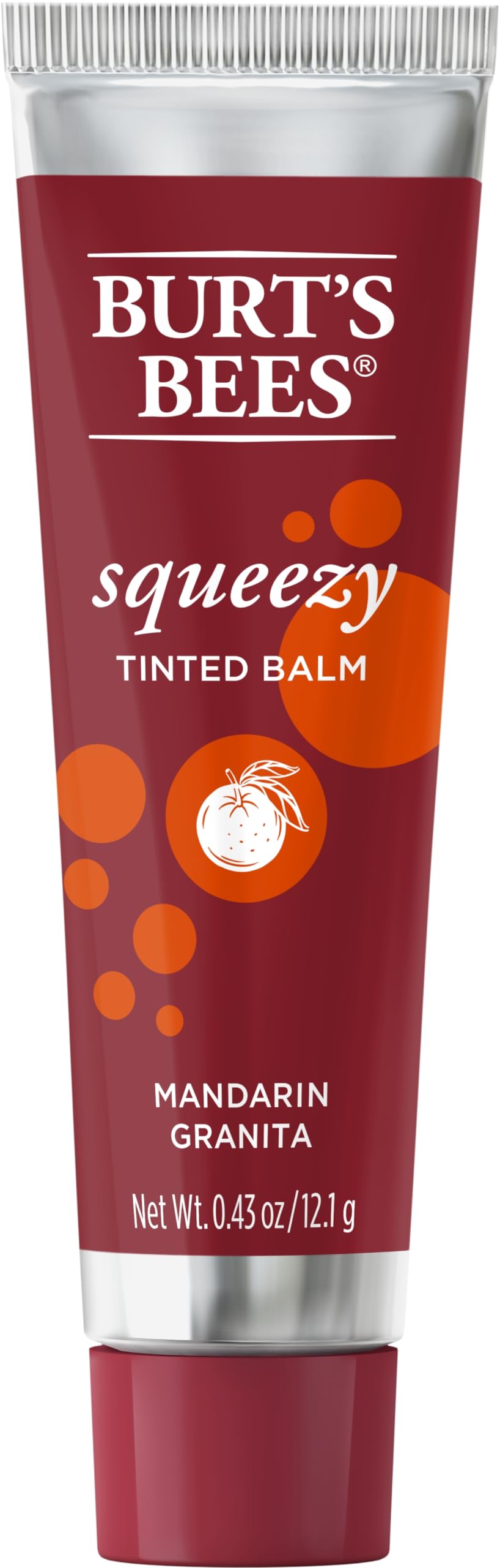 Burts Bees Mandarin Granita Squeezy Tinted Lip Balm, 0.43 OZ Beauty & Personal Care Burt's Bees