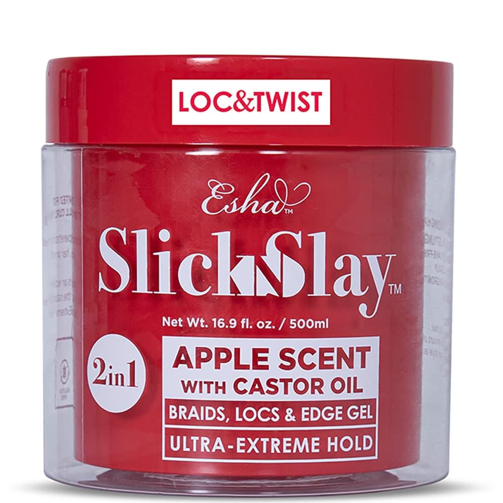 Esha Slick N Slay Braiding Gel - 3-in-1 Ultra Extreme Hold Hydrating Conditioning Shining Gel for Hair - Fast Dry Locking Gel for Locs, Twists, Braids Beauty & Personal Care Esha