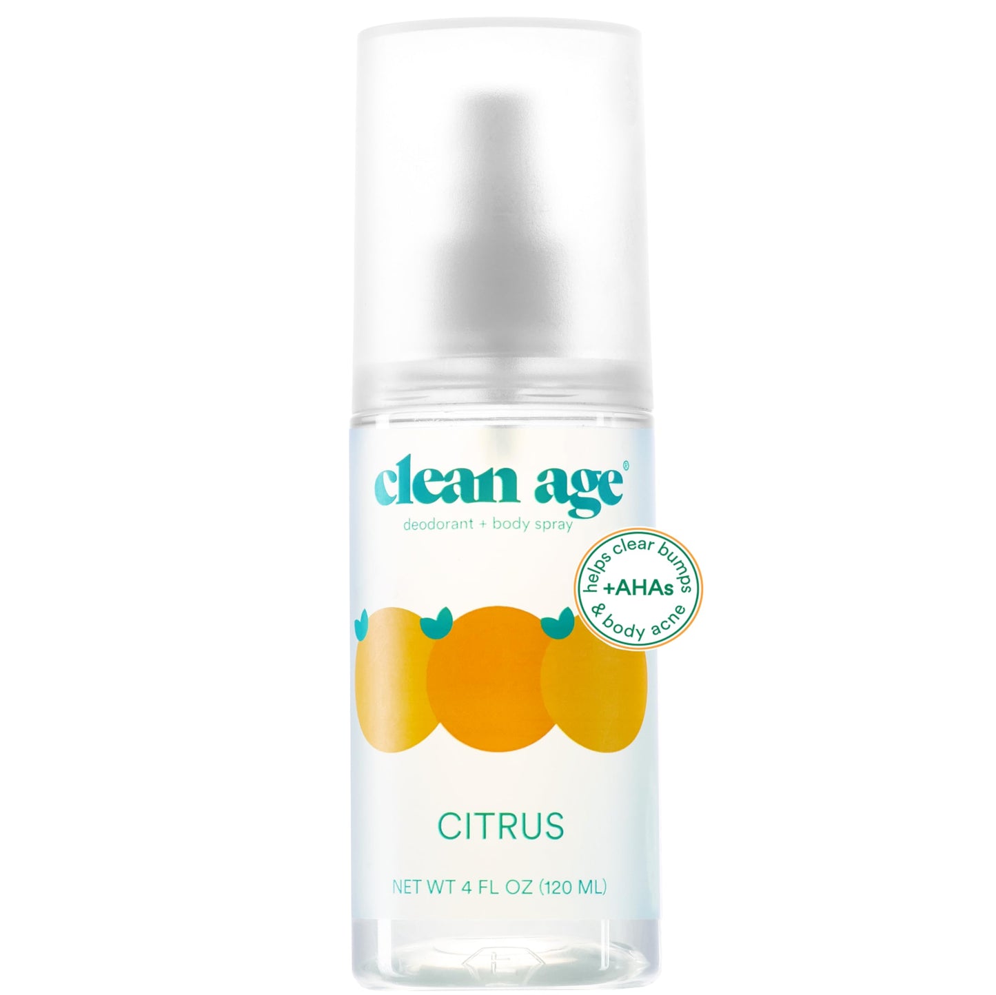 Clean Age - Aluminum Free Deodorant & Body Spray for Whole Body - Citrus 4oz - Clean Deodorant and Body Spray for Teen Boys and Girls -With AHA Fights Beauty and Personal Care CLEAN AGE