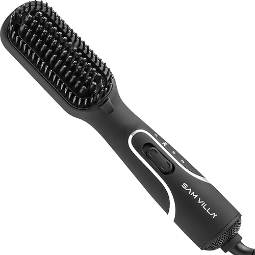 Sam Villa Pro Results 3-in-1 Blow Dryer Brush Straightener & Blowout Brush Beauty & Personal Care Sam Villa
