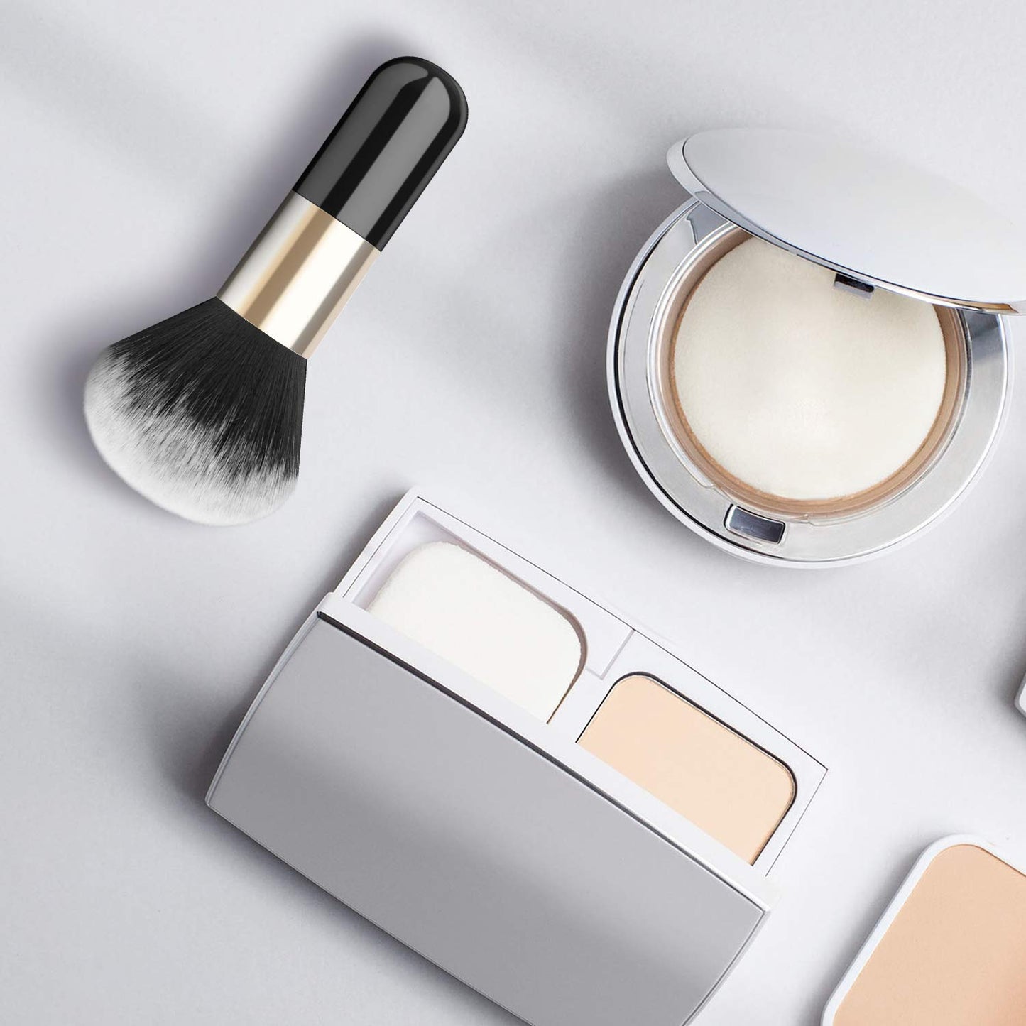 Luxspire Powder Makeup Brush, Flat Kabuki Brush, Single Large Makeup Brush Soft Face Mineral Powder Foundation Brush Blush Brush for Blending Makeup Beauty & Personal Care Luxspire