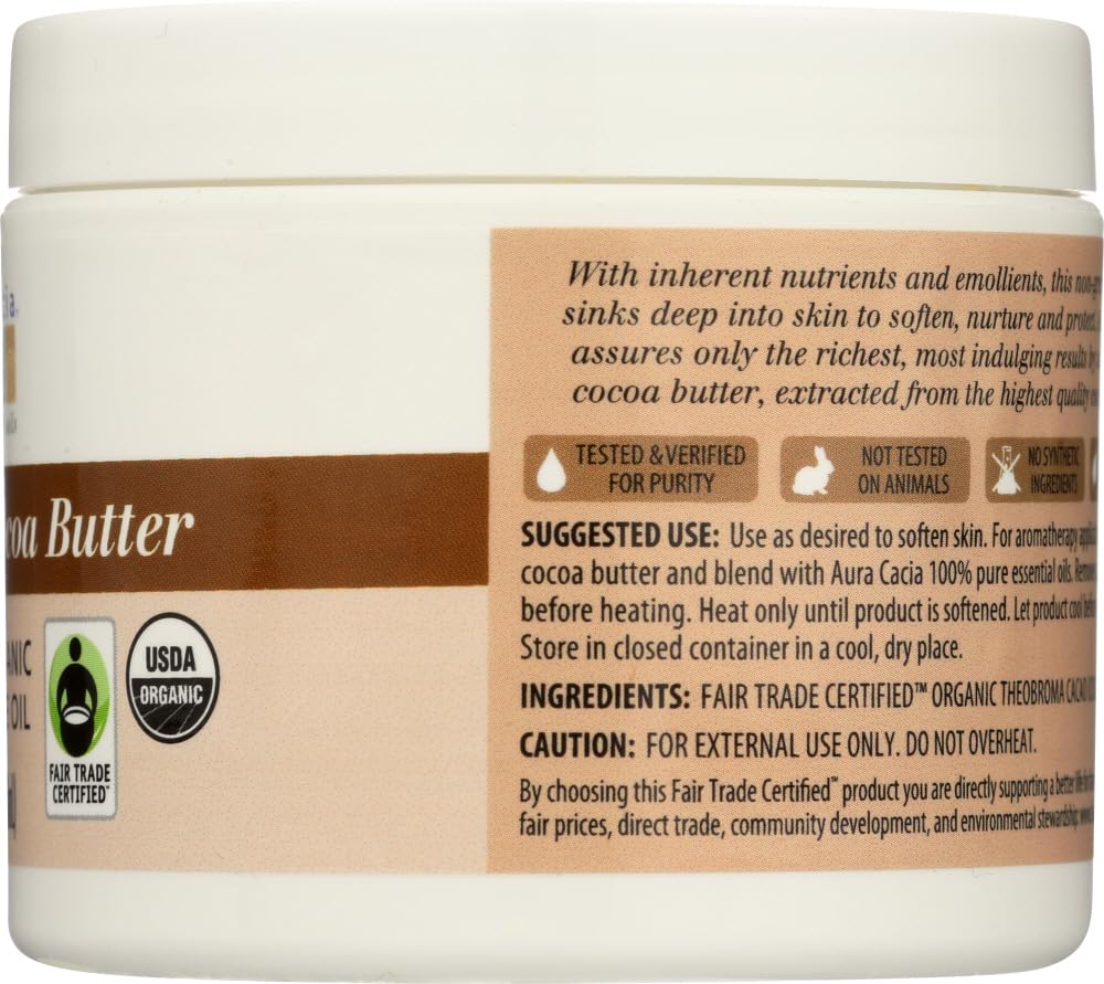 Aura Cacia Natural Cocoa Body Butter, 4 Ounce - 6 per case.6 Beauty & Personal Care Aura Cacia