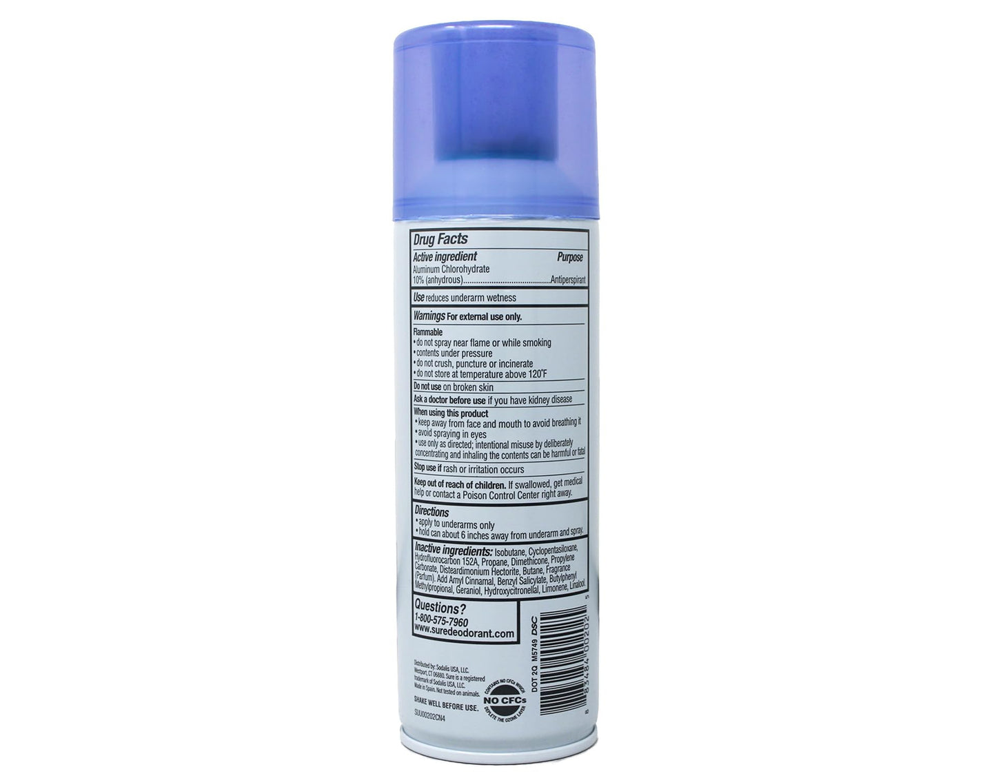 Sure AP Spray DEOD Regular 6OZ Idelle Labs Beauty and Personal Care Sure
