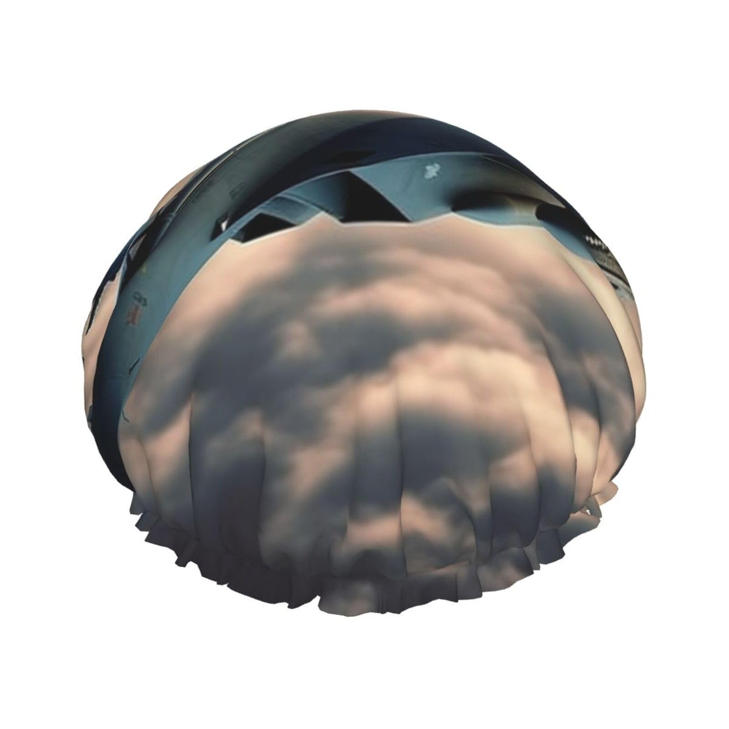 Aircraft Fighter Jets Shower Cap for Women Men Large Reusable Shower Bonnet Double-Layer Waterproof Bath Caps Elastic Band Hair Hat for All Beauty and Personal Care BWLHJKE