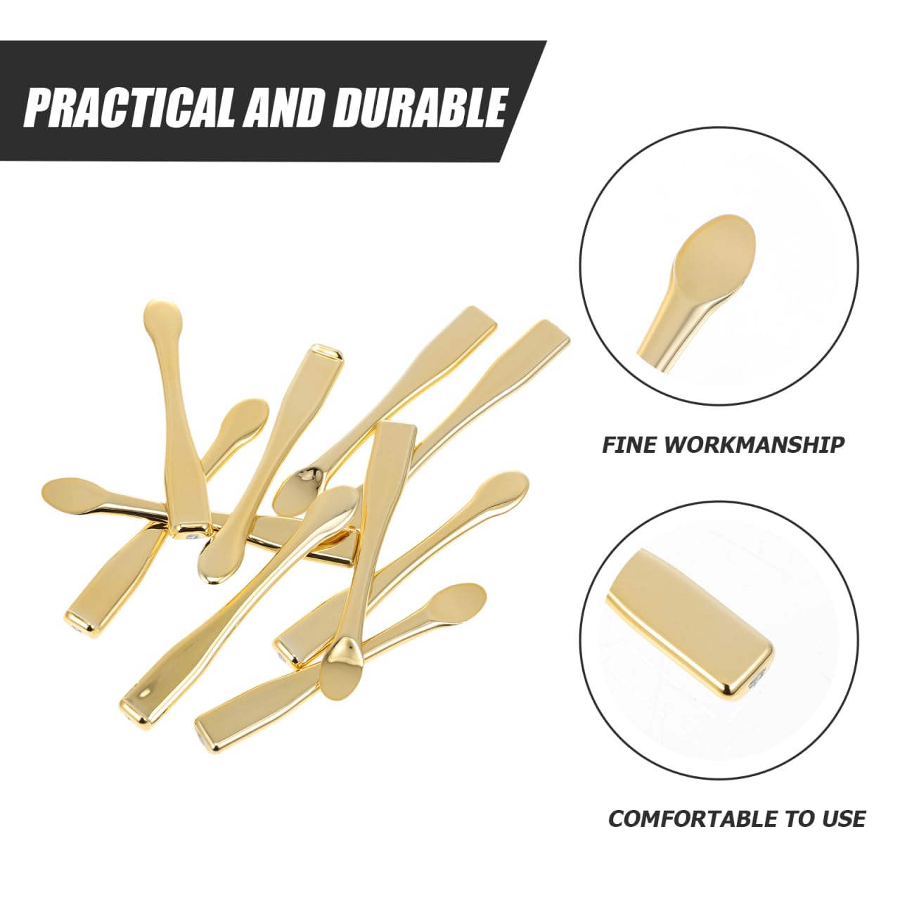 BIUDECO 10pcs Cosmetic Spoons Mini Facial Mask Scoopers for Even Application of Face Cream Serum Skincare Tools for Mixing Sampling 2.36 Inch Beauty and Personal Care BIUDECO