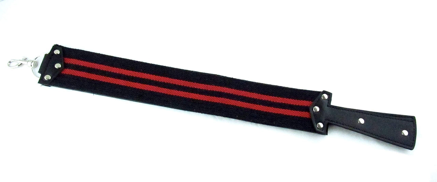 G.B.S Leather Strop, Barber's Razor Strop, Dual Straps with Swivel Clip, Black with Red Strip Beauty and Personal Care G.B.S