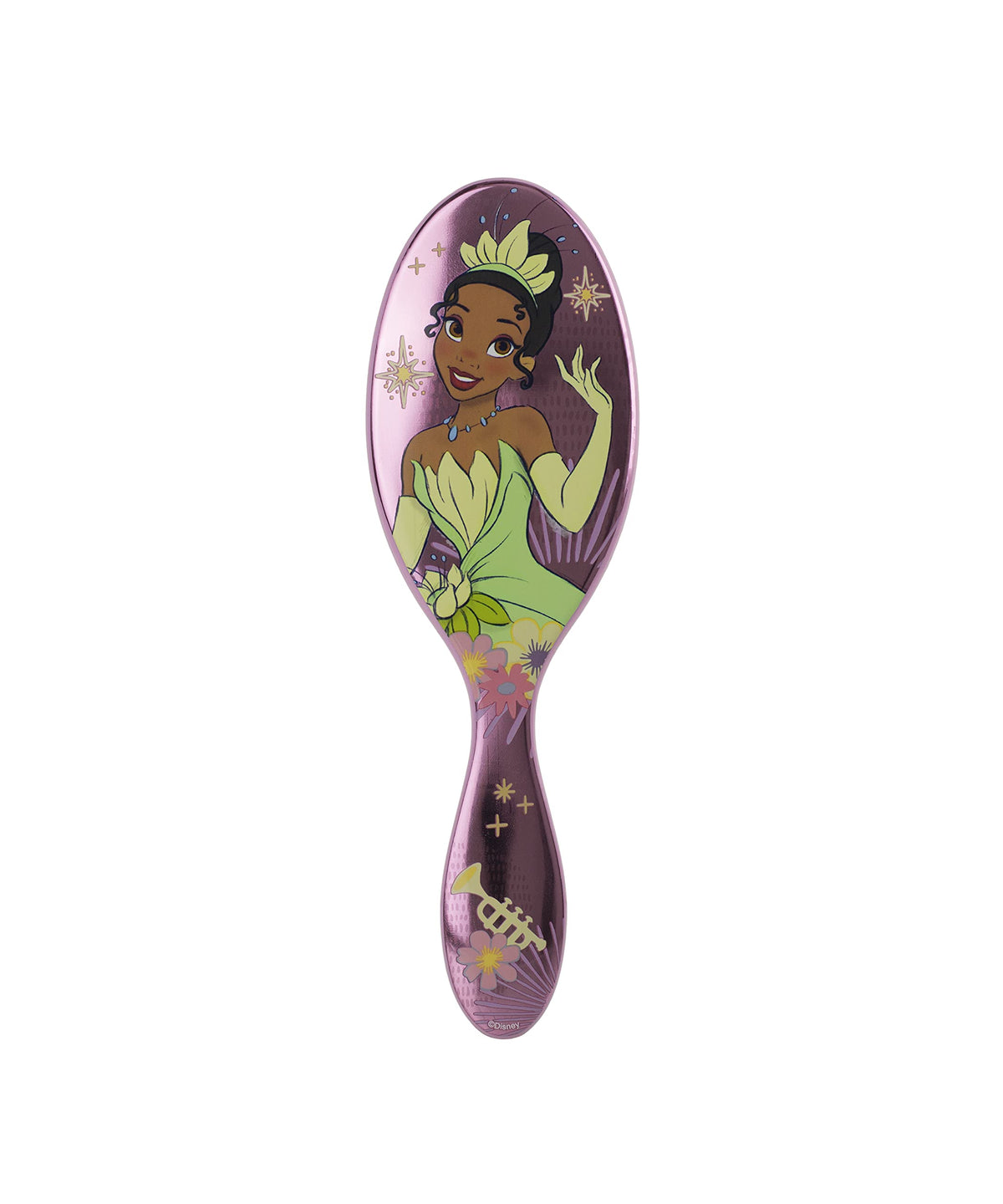 Wet Brush Disney Original Detangler Brush Princess Wholehearted - Tiana, Light Purple - All Hair Types - Ultra-Soft IntelliFlex Bristles Glide Through
