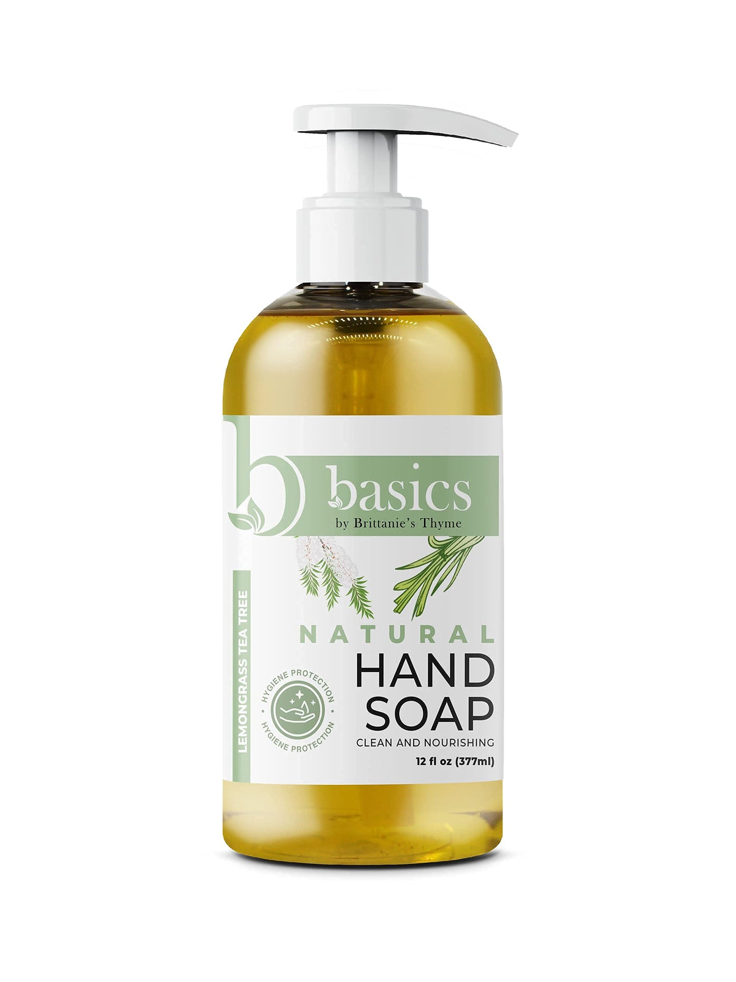 Brittanie's Thyme Basics Natural Olive Oil Hand Soap, Lemongrass Tea Tree - 12 fl oz, Pack of 3 - Cruelty Free, Vegan, No Synthetic Additives, No Beauty & Personal Care Brittanie's Thyme