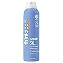 Thinksport SPF 50+ Mineral Sunscreen Spray, All Sheer, 6 Fl Oz - Natural, Water Resistant Body Sun Protection, Vegan & Reef Safe Beauty & Personal Care THINK
