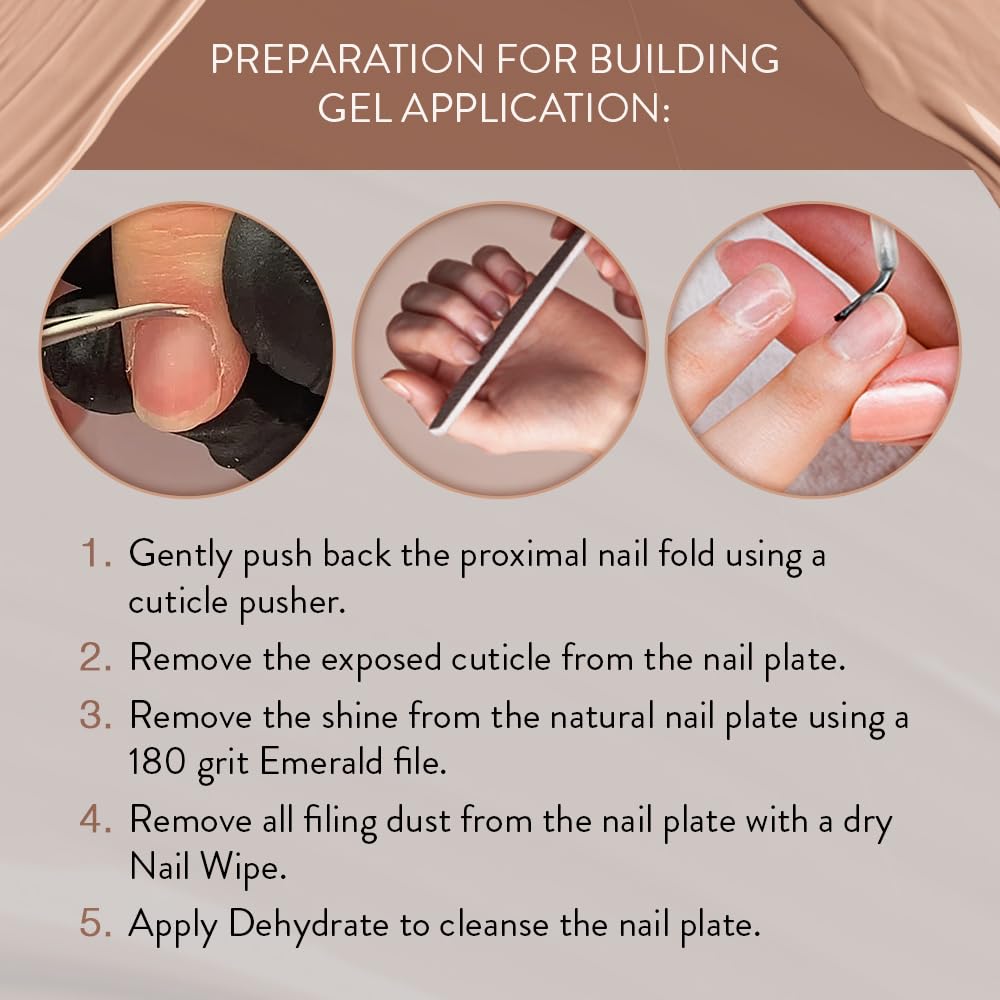 IBD Building Gel, Hard Gel Nail Extension, Barely Nude, Soak-Off, Nail Builder Strengthener, 0.5 fl oz