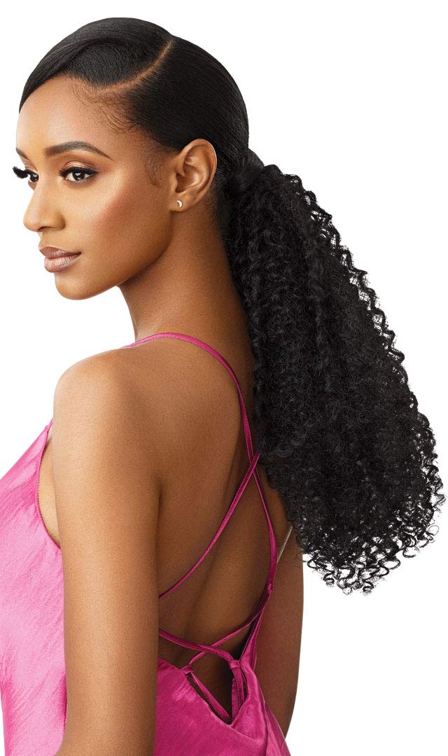 Outre PRETTY QUICK Premium Heat Resistant Synthetic Salon Style Wrap Ponytail Bulk-Free Quick Easy Styling Lightweight Soft Feel & Natural Luster -