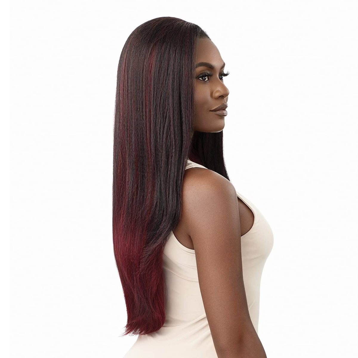 Outre Half Wig Quick Weave Neesha Soft Natural New Half Wig Cap NEESHA H306 (DR2/HNBRN)