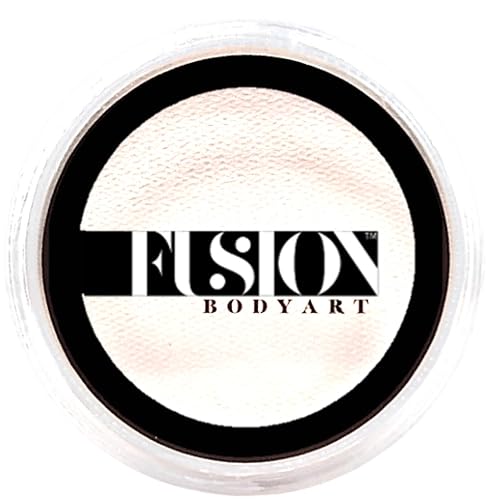 Fusion Body Art Pro Face Paint | Pearl Fairy White (25gm), Professional Quality Water Activated Shimmery Face and Body Paint Supplies Single Metallic Beauty & Personal Care FUSION BODY ART