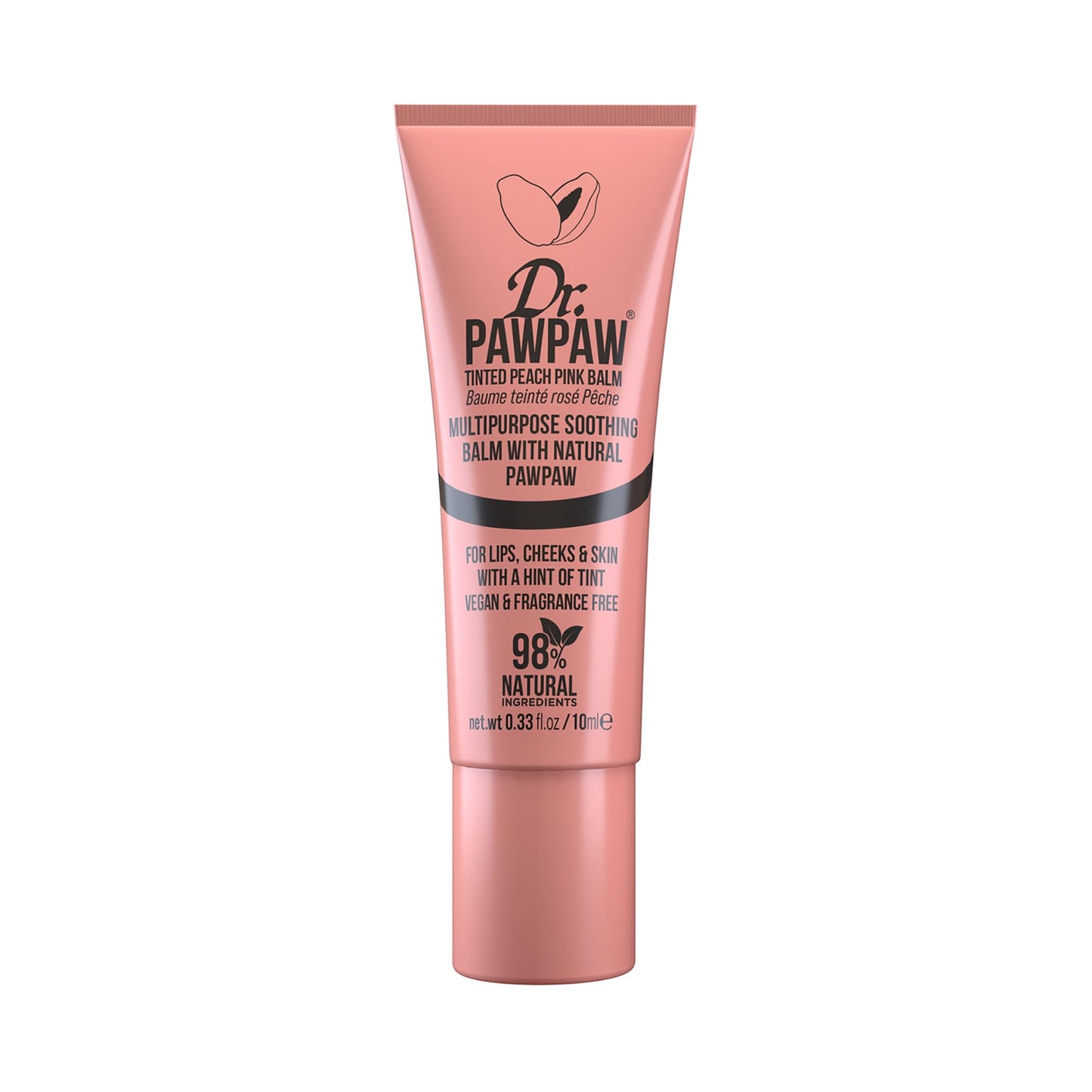 Dr PawPaw Multipurpose Soothing Tinted Balm - Lip Balm for Lips, Cheeks, Eyes - Tinted Lip Balm - Lip Moisturizer with Pawpaw - Peach Pink - 0.33 oz Beauty and Personal Care Dr. PAWPAW ORIGINAL BALM