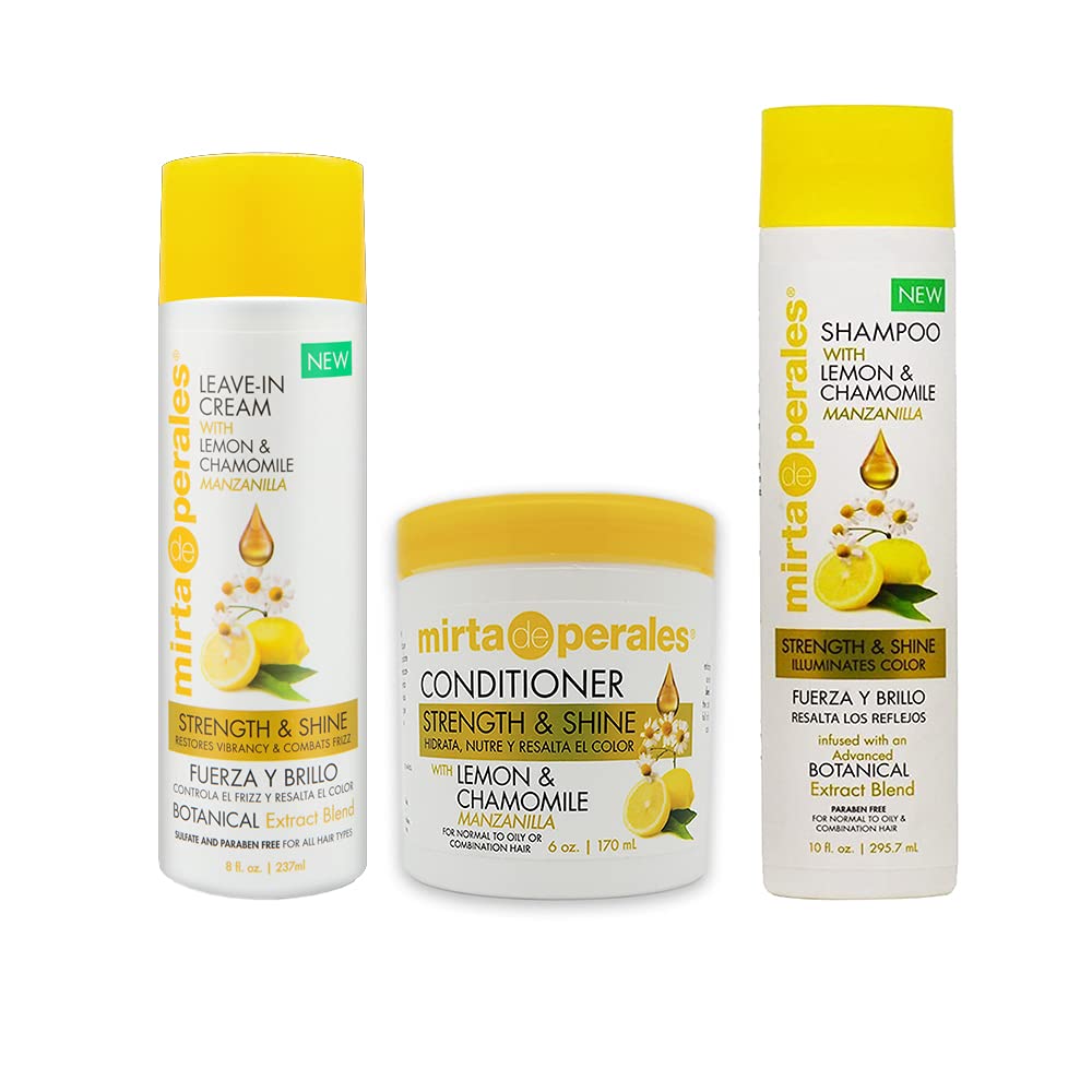 Mirta de Perales Lemon & Chamomile Shampoo + Conditioner + Leave-in Cream "Set" Beauty & Personal Care Mirta De Perales