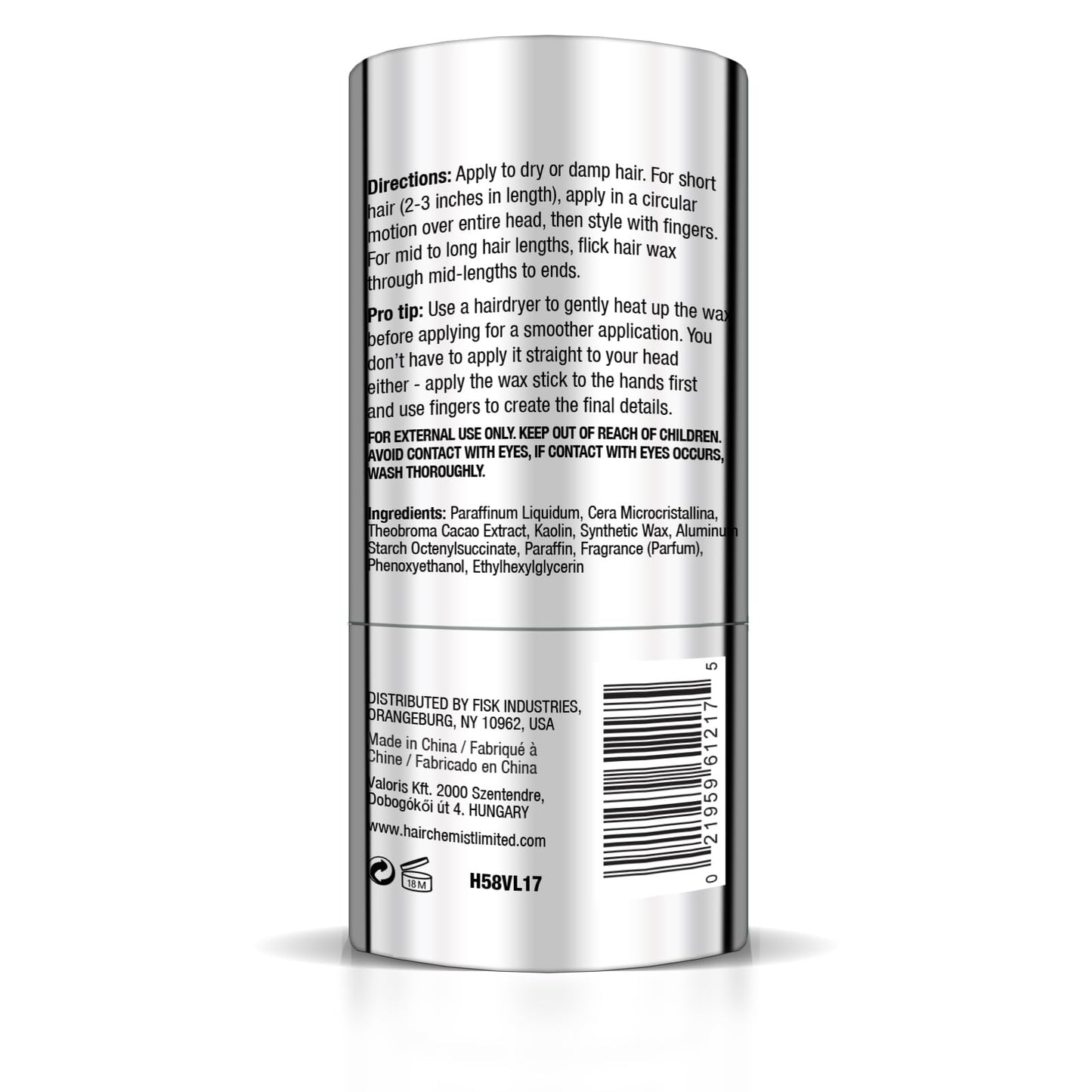 Hair Chemist SLEEK Hair Wax Stick - Vanilla 1.76 oz. | Flyaway Tamer & Edge Control | Smooth, Polished Finish | Travel?Friendly Beauty & Personal Care Hair Chemist