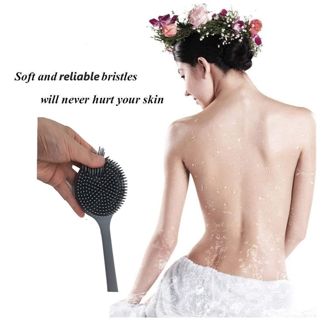 Cinlitek Silicone Body Scrubber - Long Handle Back Scrubber, Shower Exfoliator Beauty & Personal Care Cinlitek
