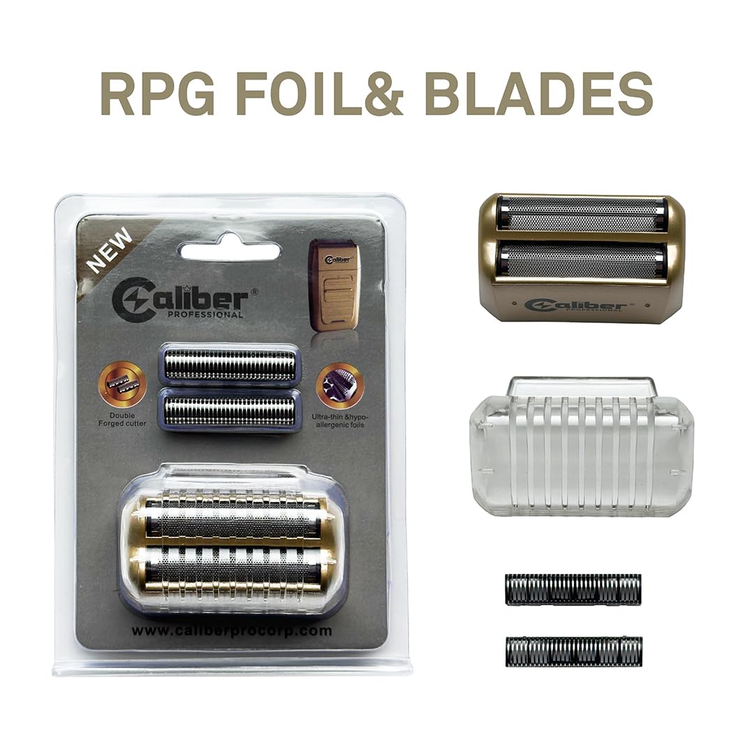 Caliber Pro RPG Shaver Replacement Foil and Cutter - Professional Titanium Foil and Blade for RPG Electric Shavers - Close Shaving Replacement Head Beauty and Personal Care Caliber Pro