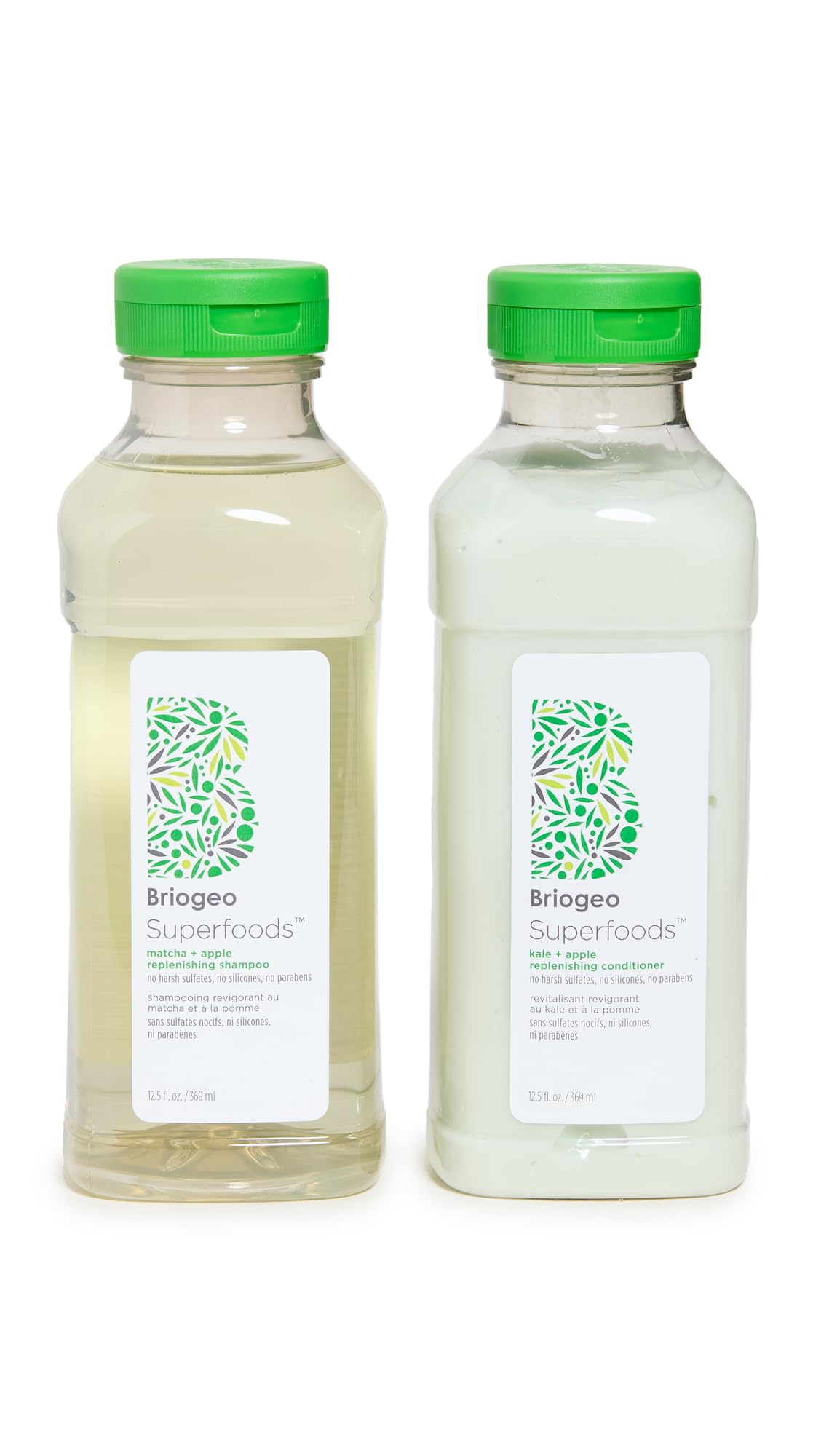 Briogeo Superfoods Matcha, Apple + Kale Hair Pack for All Hair Types | Antioxidant-Rich Shampoo & Conditioner Duo | Hydrating & Shine-Enhancing | Beauty & Personal Care Briogeo