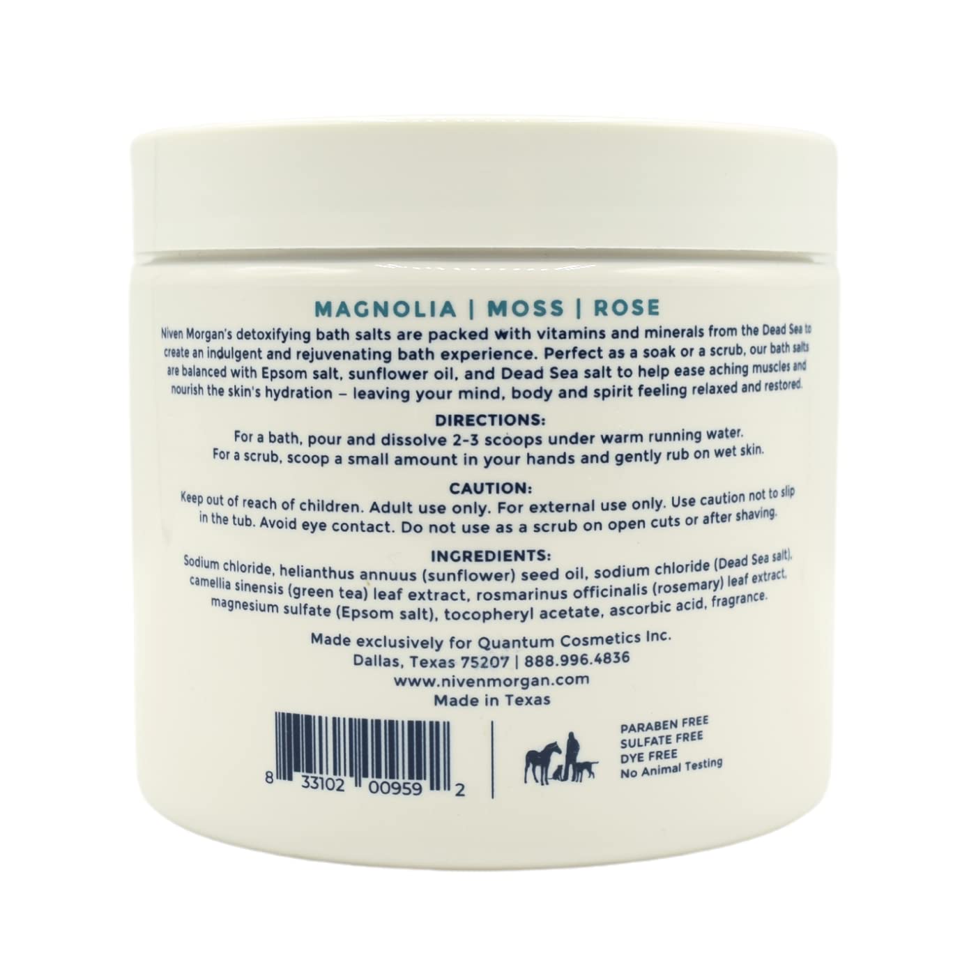 Niven Morgan Jean Baptiste 1717 Bath Salt and Mineral Scrub 18oz. 514g Beauty and Personal Care Niven Morgan