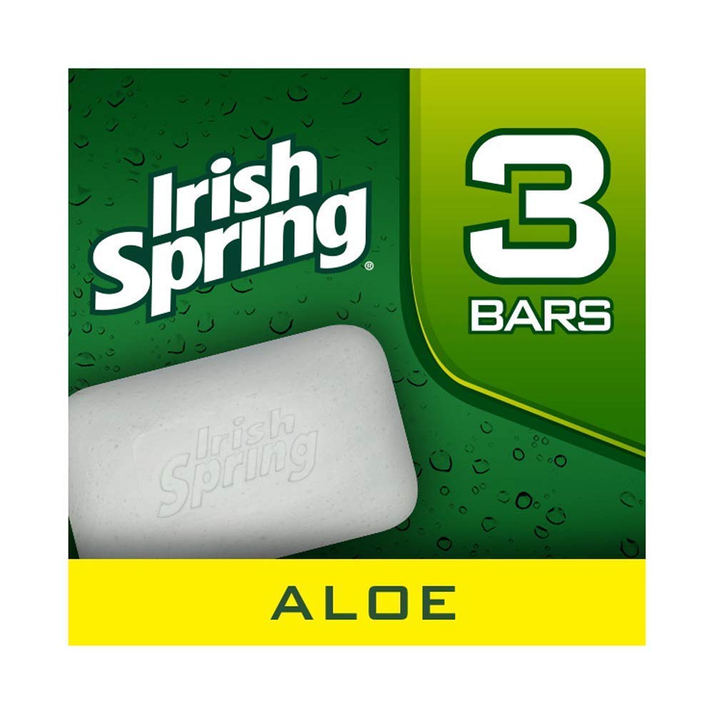 Irish Spring Deodorant Soap Aloe 4 oz. 3-Count (Pack of 18) Beauty & Personal Care Irish Spring