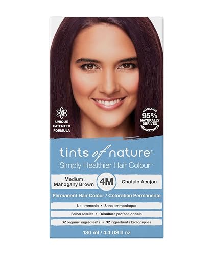 Tints of Nature 4M Medium Mahogany Brown Permanent Hair Dye, Nourishes Hair and Covers Greys, Ammonia-Free, 4.4 fl oz Beauty & Personal Care Tints of Nature