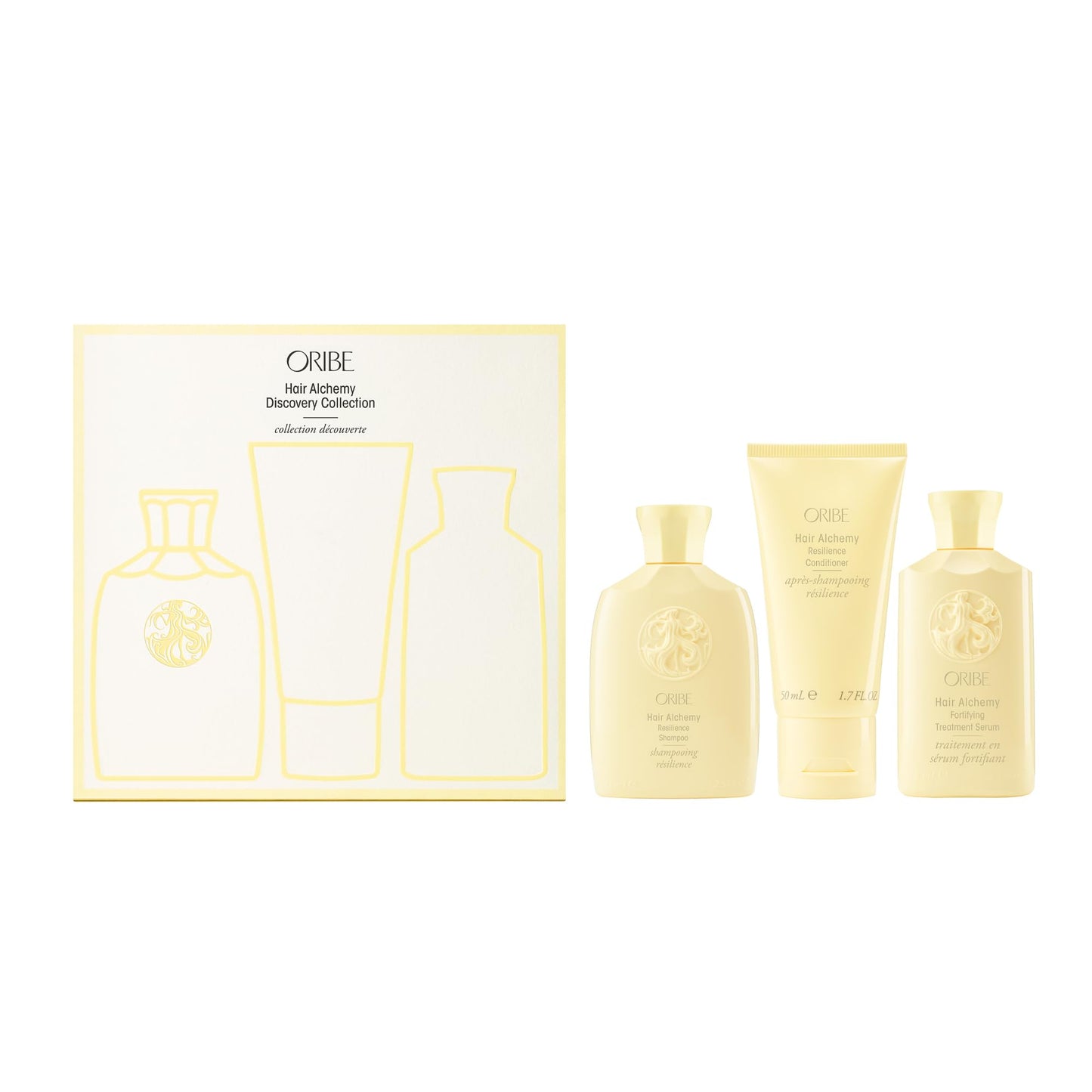 Oribe Hair Alchemy Discovery Travel Set - Prevents Breakage & Strengthens Weak, Fragile Hair - Hydrates & Softens - Strengthening Shampoo (2.5 oz) Beauty & Personal Care ORIBE