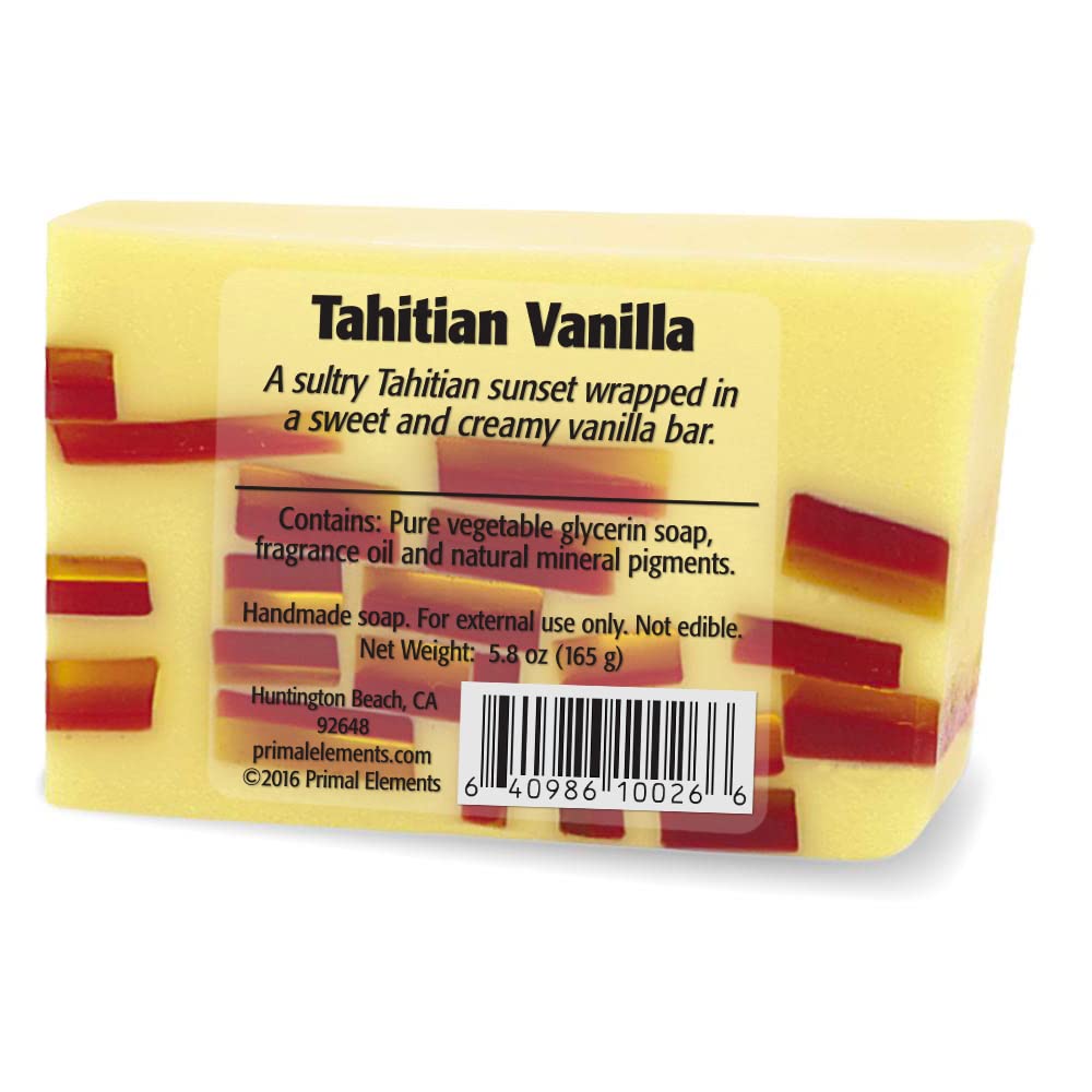Primal Elements Wrapped Bar Soap, Tahitian Vanilla, 5.8 Ounce Beauty & Personal Care Primal Elements