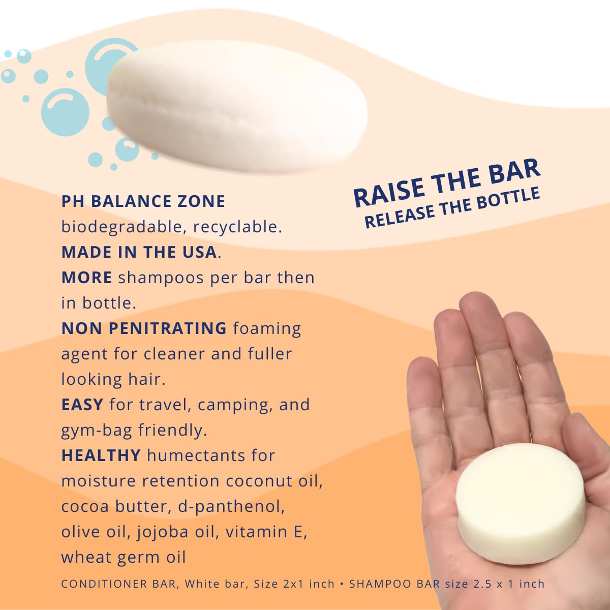 SPIRALEAF Solid Shampoo Bar & Conditioner Bar Set, ORANGE ZEST Limited Ingredients, Concentrated Formula, Fragrance-Free, Dye-Free, Premium Hair Care Beauty & Personal Care Spiraleaf