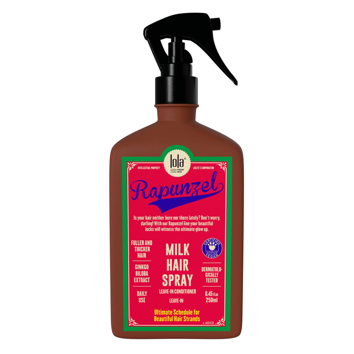 Lola From Rio - Rapunzel Milk Spray for Women - Hydrating Leave-In Conditioner & Detangler - Lightweight Moisturizing Hair Treatment for Dry, Damaged