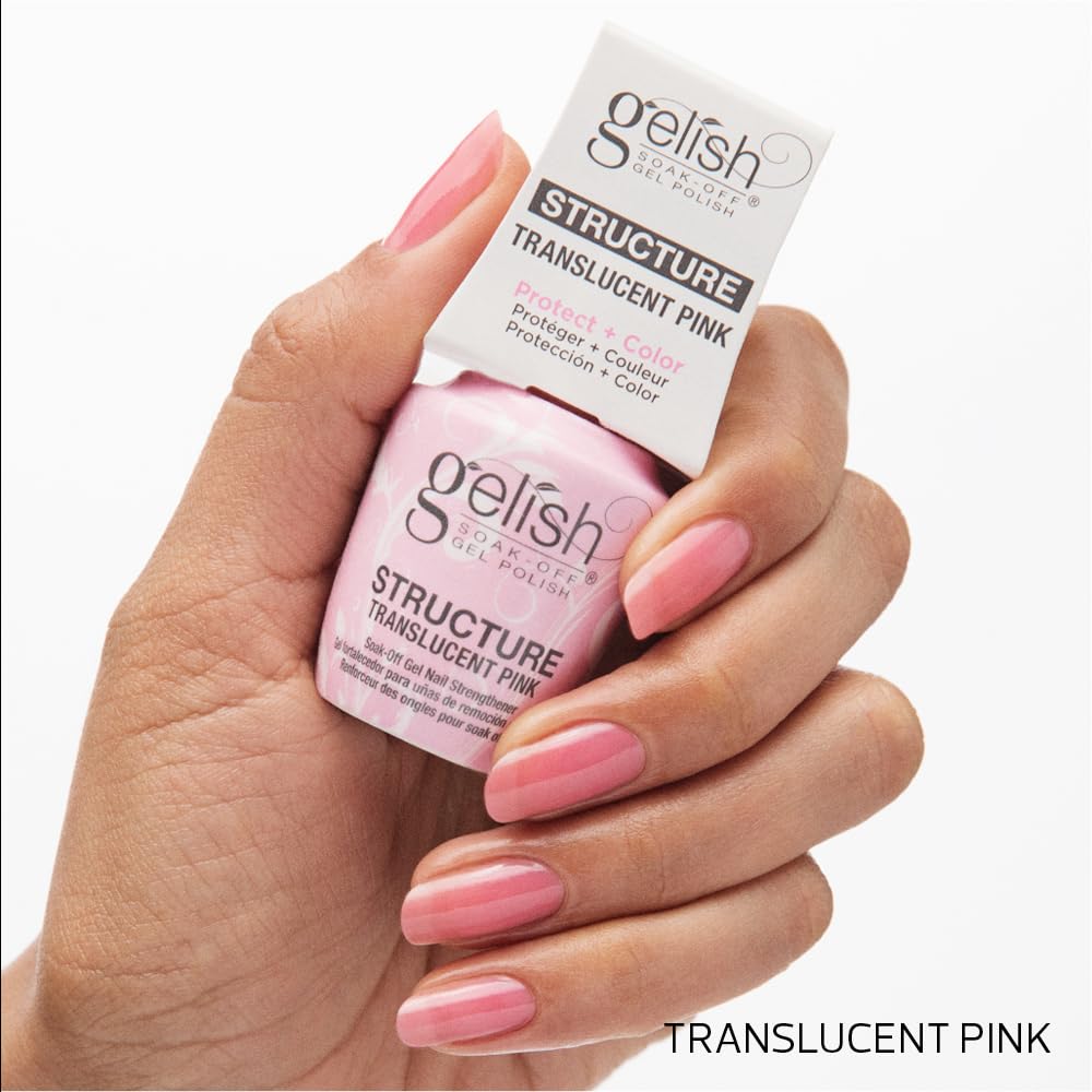 Gelish Self-Leveling Brush On Structure Gel - Translucent Pink, 15mL