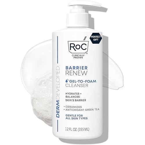 RoC Barrier Renew Gel to Foam Non Drying Foaming Facial Cleanser to Hydrate Skin, facial cleanser for sensitive skin, 12 Ounces Beauty & Personal Care RoC