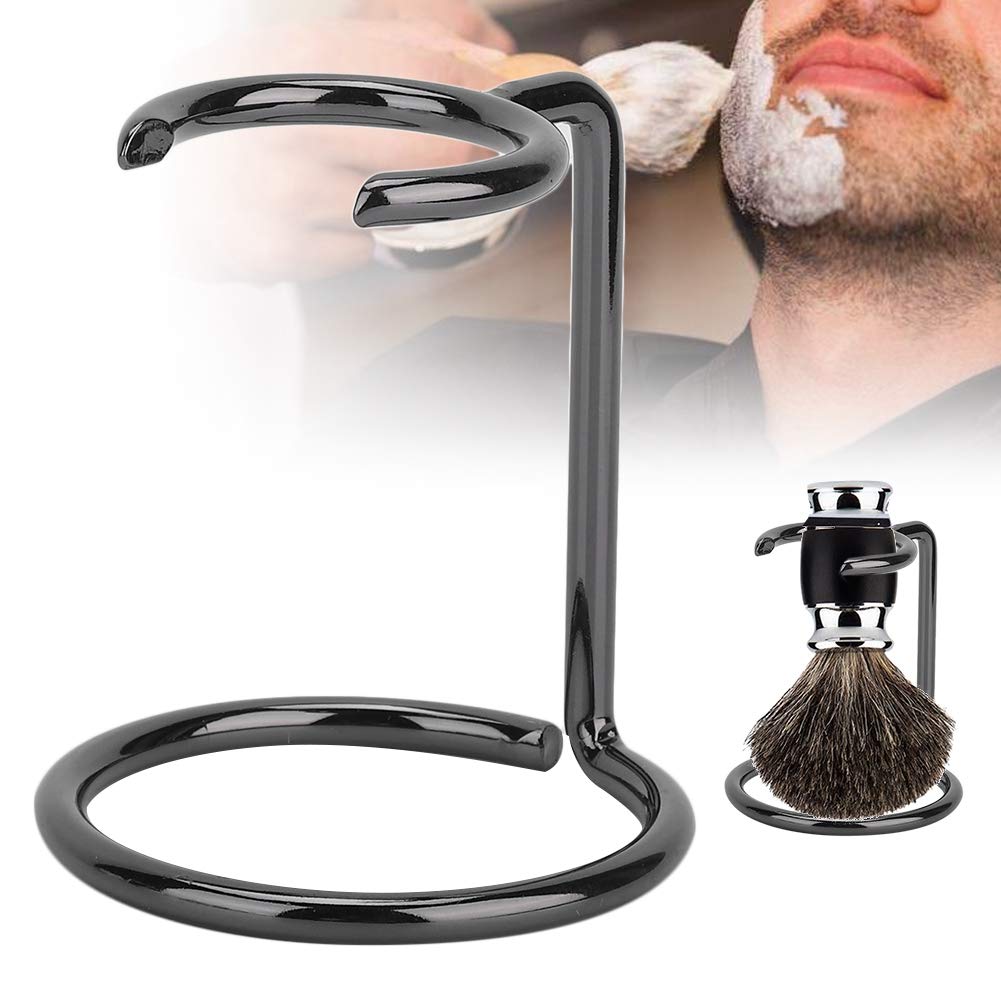 Razor and Shaving Brush Stand, Stainless Steel Shave Brush Holder Razor Storage Shaving Kit Fits Most Razors and Brushes for Salon Home Travel Beauty and Personal Care BORDSTRACT