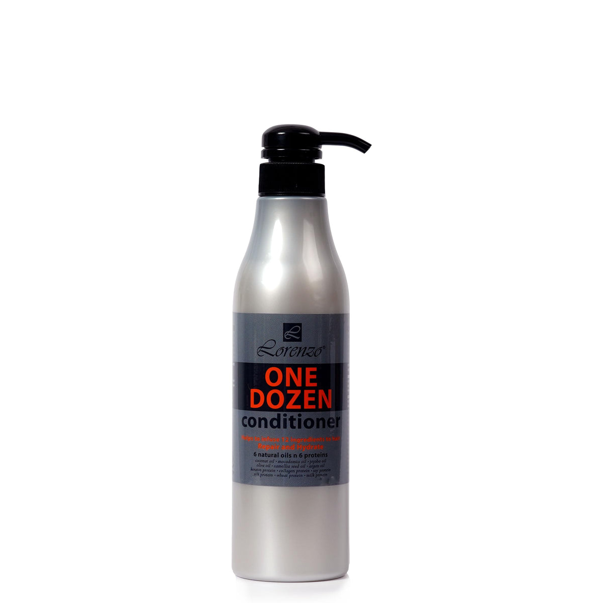 L Lorenzo One Dozen Conditioner 16.89 fl.oz/500ml | Helps to infuse 12 ingredients to hair | Repair & Hydrate | Restore elasticity & Rebuild Strength
