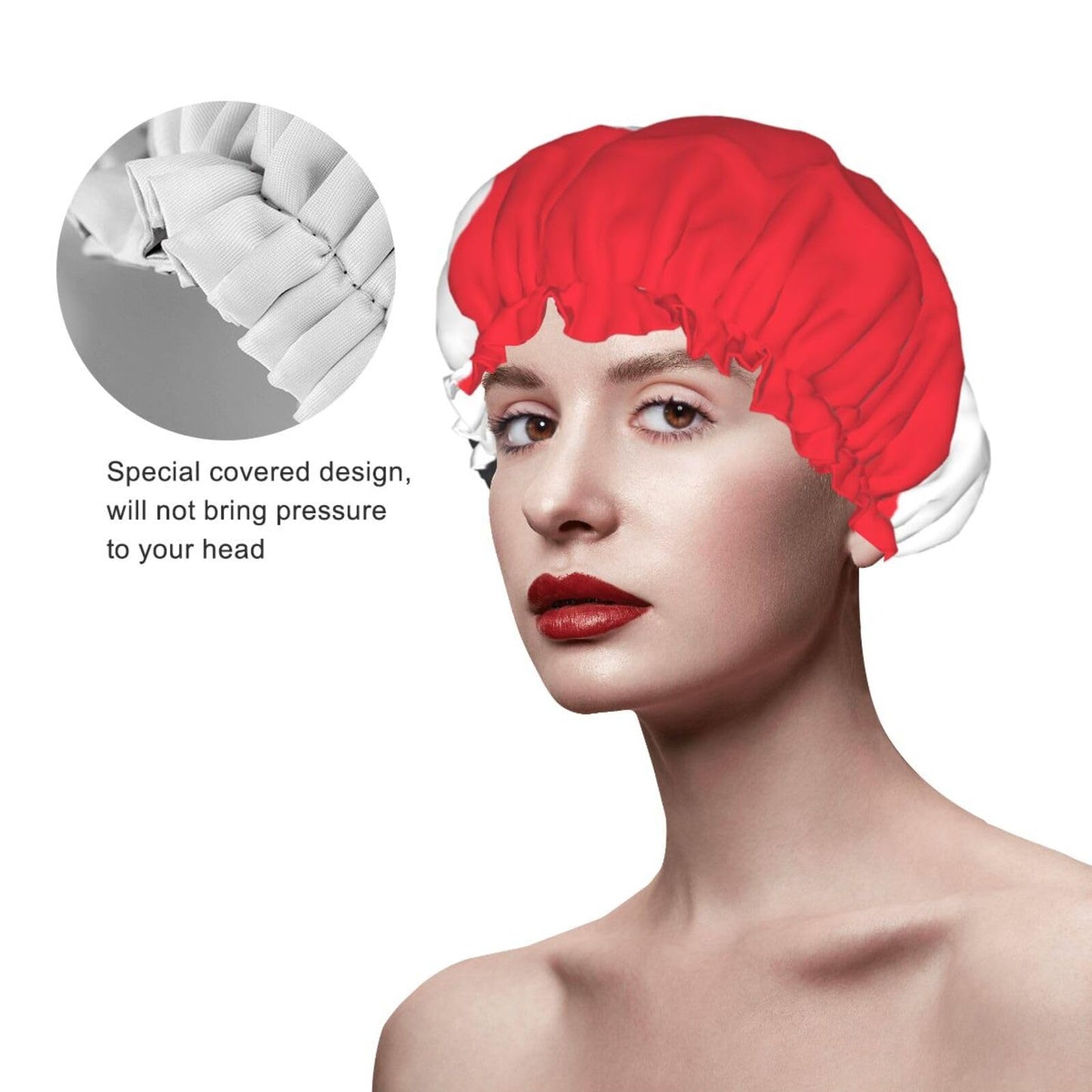 Principality Sealand Flag Prints Shower Cap Double Layer Lined Waterproof Bathing Shower Hat Beauty and Personal Care Hayyett