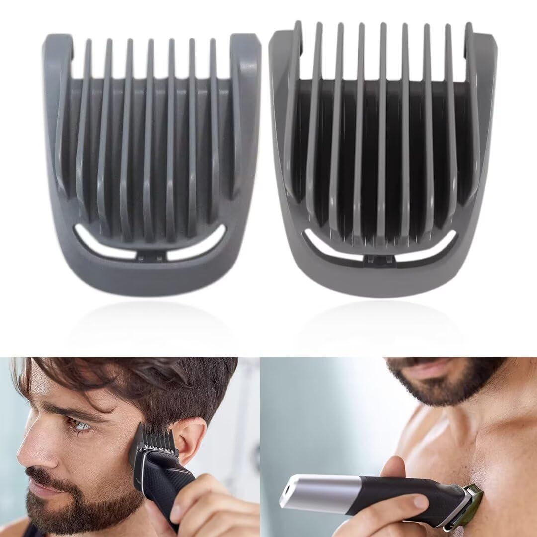 LUSH BUBBLE 1mm + 2mm Multigroom Trimmer Beard Stubble Guide Combs Guards Fits for Philips Norelco BT5511, MG3750, MG3760, MG5700, MG5750, MG5760 NEW Beauty and Personal Care LUSH BUBBLE