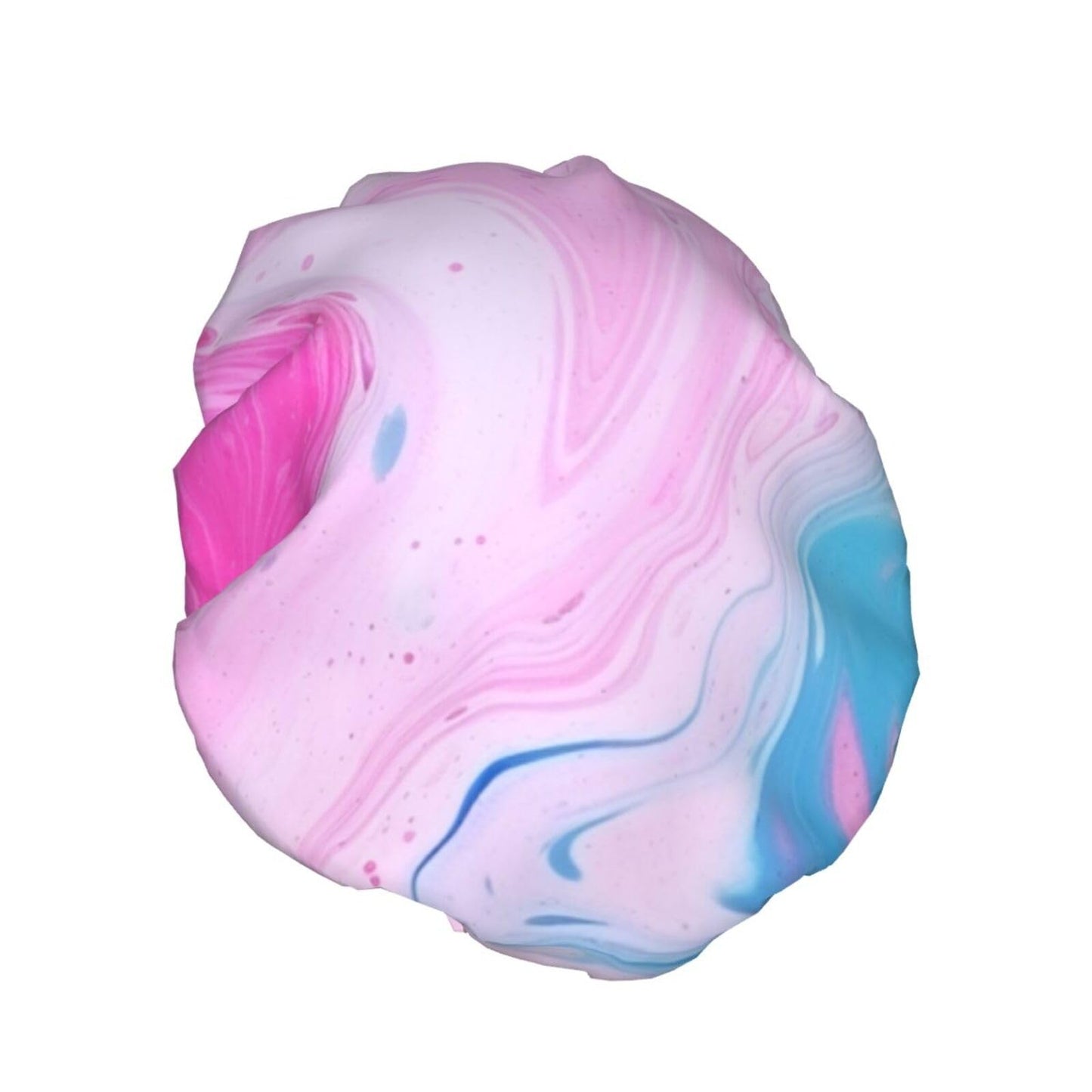 Colorful Marble Pastel Blue Purple Shower Cap for Women Men Large Reusable Shower Bonnet Double-Layer Waterproof Bath Caps Elastic Band Hair Hat Beauty and Personal Care BWLHJKE
