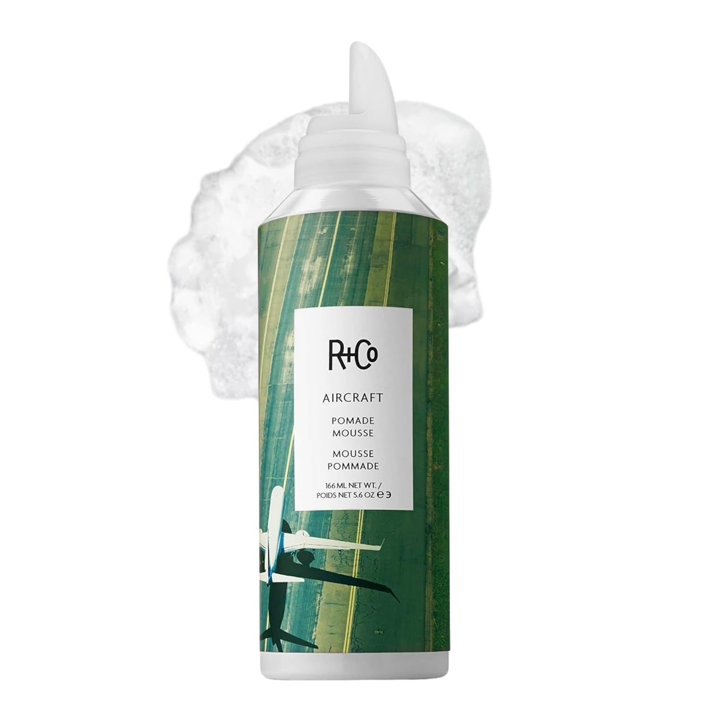 R+Co Aircraft Pomade Mousse - Lightweight Non-Sticky Styling Foam for Texture, Volume & Definition - Anti-Frizz Heat Protectant for Lived-In Hair Beauty & Personal Care R+Co