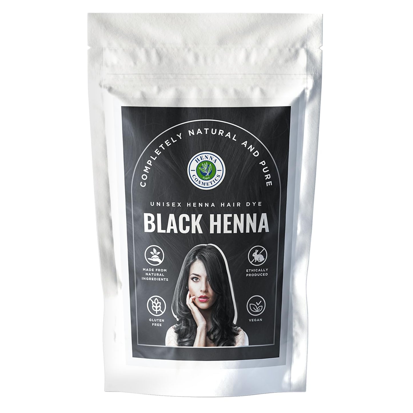 Henna Cosmetics Cypri Natural Henna Hair Color Dye, 100% Pure Henna Powder for Hair Growth Organic (Black, 100 Gr + Free 50 Gr.) Beauty & Personal Care HENNA COSMETICS CYPRI
