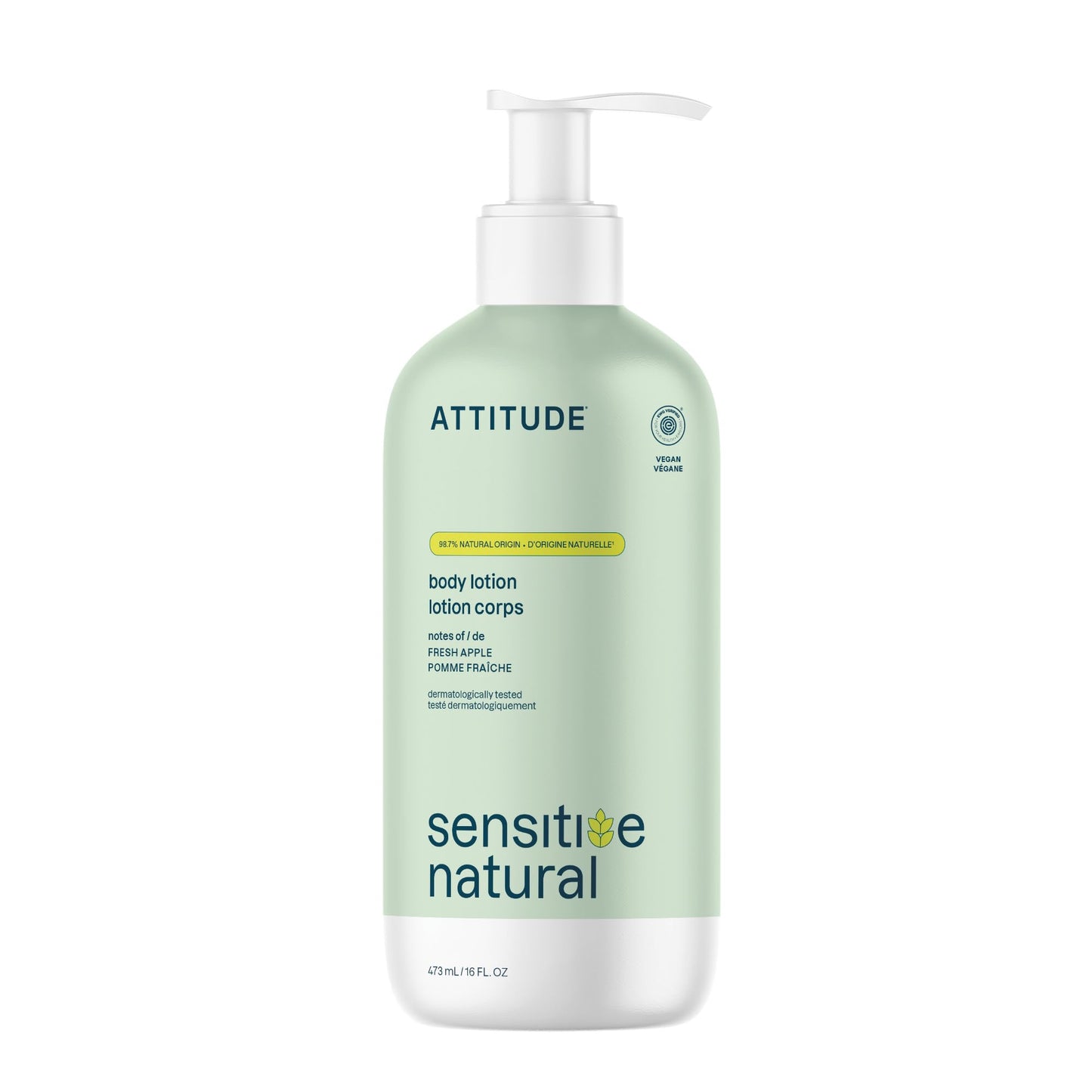 ATTITUDE Sensitive Skin Body Lotion, Soothing Oat Formula, Hydrating Care for Dry Skin, EWG Verified, Dermatologically Tested, Vegan, Fresh Apple Beauty and Personal Care ATTITUDE Default Title