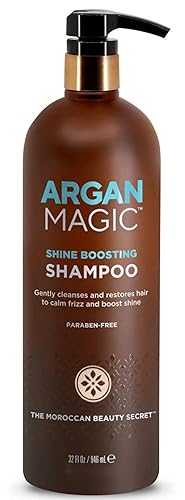 Argan Magic Shine Boosting Shampoo - Gently Cleanses and Restores Hair to Calm Frizz and Boost Shine | Made in USA, Paraben Free, Cruelty Free (1 Beauty & Personal Care Argan Magic